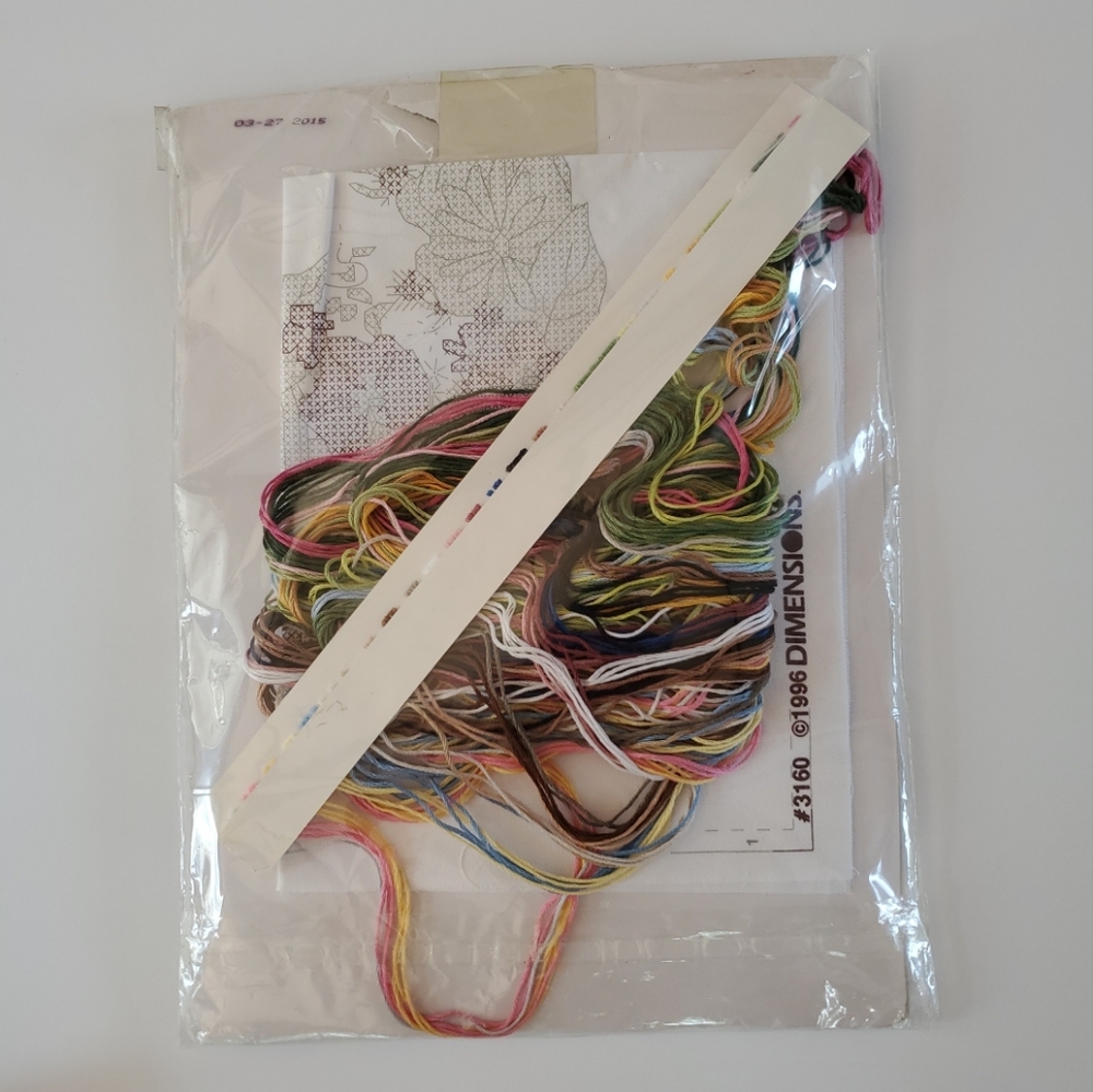 Cross Stitch Kit ~ Dimensions Flowery Verse #3160 Birds Birdhouse Flowers - Picture 4 of 5